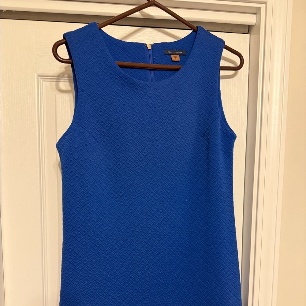 Tommy Hilfiger Royal Blue Textured Mini Dress